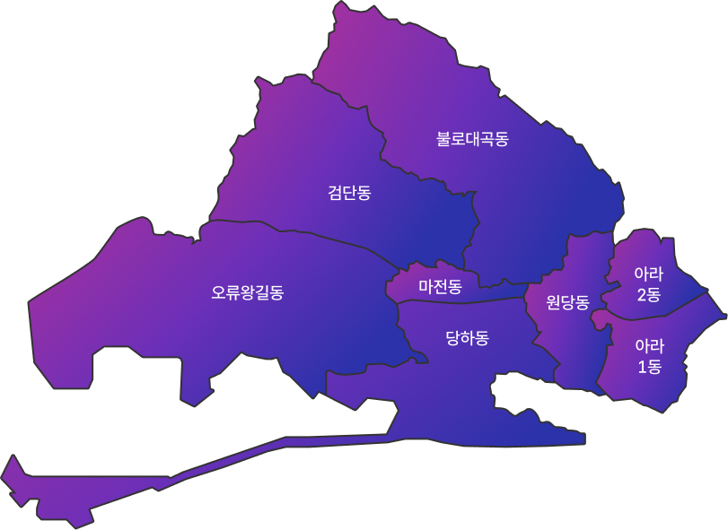 검단구 지도 : 원당동 표기